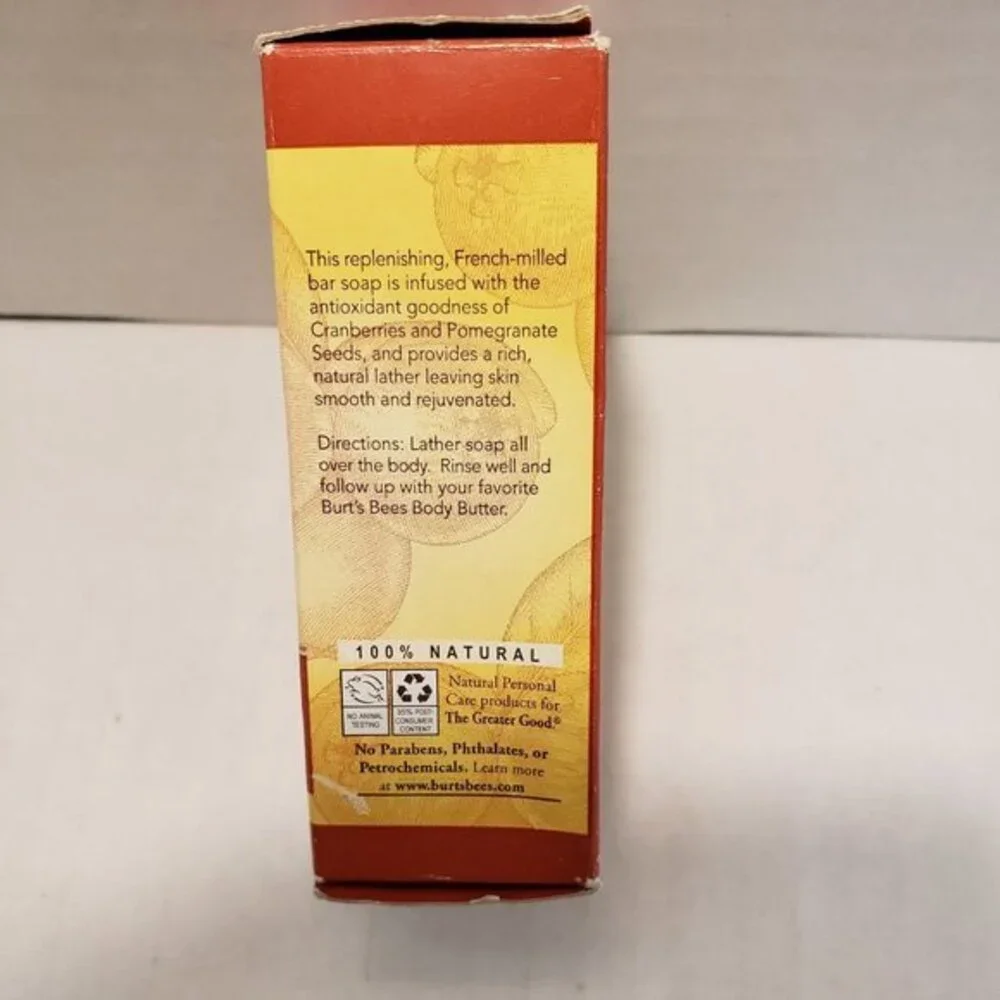 Burt's Bees Cranberry & Pomegranate Body Bar 5 Oz